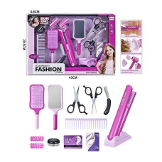 Набір перукаря QY 015 (36) стайлер на батарейках, гребінець, ножиці, бігуді, дзеркальце, щітка для волосся, в коробці