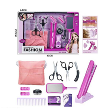 Набір перукаря QY 016 (36) стайлер на батарейках, гребінець, ножиці, фартух, бігуді, дзеркальце, в коробці