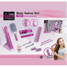 Набір перукаря YLQ 087 (42/2), стайлер, звук, підсвітка, 2 заколки, 2 щітки для волосся, бігуді, баночка для спрею, в коробці