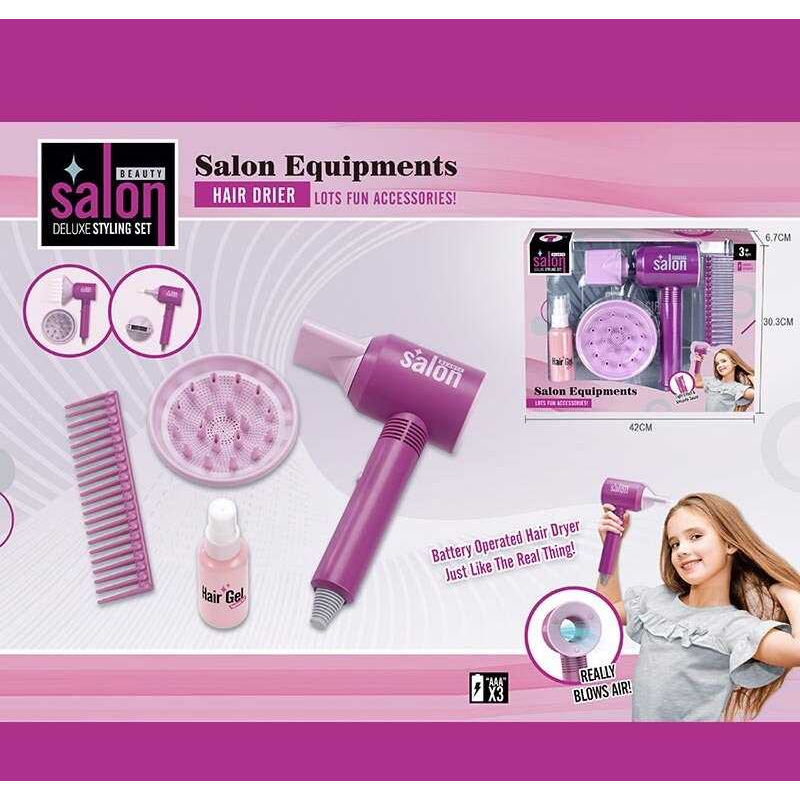 Набір перукаря YLQ 091 (36/2) фен, 2 насадки для нього, гребінець, баночка для спрею, в коробці