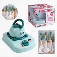 Набір посуду 096-10 Штрихкод=00216 (24/2) 8 елементів, електрична плита, звук, підсвічування, парогенератор, озвучування китайською мовою, в коробці