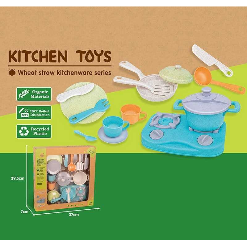 Набір посуду HG 3020 (18) 14 предметів, плитка, органічні матеріали, в коробці