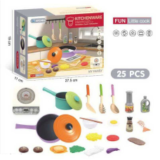 Набір посуду KT 26 (48/2) репліки англійською мовою, звуки, пісеньки, підсвічування, посуд, муляжі продуктів, в коробці