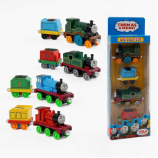 Набір потягів 899-13 (96/2) 2 види, металопластик, магнітне з“єднання,  вагончиків, 2 локомотиви, 2 вагончики, в коробці