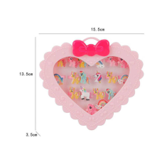 Набір прикрас A 059 B (120/2) 18 каблучок, пластикова основа каблучки, регулюється об“єм, у боксі