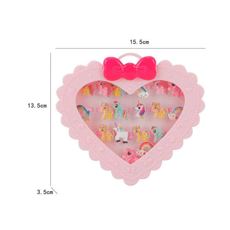 Набір прикрас A 059 B (120/2) 18 каблучок, пластикова основа каблучки, регулюється об“єм, у боксі Набір прикрас A 059 B (120/2) 18 каблучок, пластикова основа каблучки, регулюється об“єм, у боксі