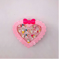 Набір прикрас A 068 B (120/2) 18 каблучок, пластикова основа каблучки, регулюється об“єм, у боксі