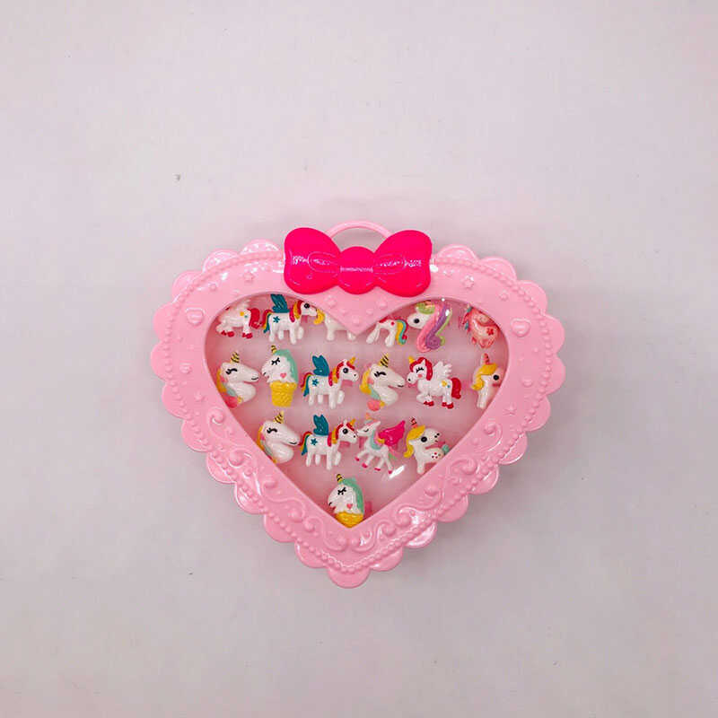 Набір прикрас A 068 B (120/2) 18 каблучок, пластикова основа каблучки, регулюється об“єм, у боксі