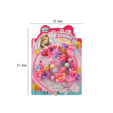 Набір прикрас A 6-9 (360/2) намисто, браслет, обруч, 2 заколки, 2 резинки, в пакеті