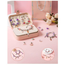 Набір прикрас DLS 1126 (48) 6 основ для браслетів, 3 основи для намиста, шарми, шкатулка, в коробці