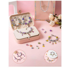 Набір прикрас DLS 1127 (48) 6 основ для браслетів, 3 основи для намиста, шарми, шкатулка, в коробці