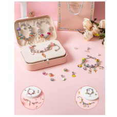 Набір прикрас DLS 1128 (48) 6 основ для браслетів, 3 основи для намиста, шарми, шкатулка, в коробці