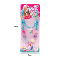 Набір прикрас F 2-58 (600/2) намисто, браслет, прикраса-єдиноріг, у пакеті