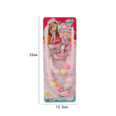 Набір прикрас F 6-1 (960/2) намисто, каблучка, браслет, 2 резинки, 2 заколки, у пакеті