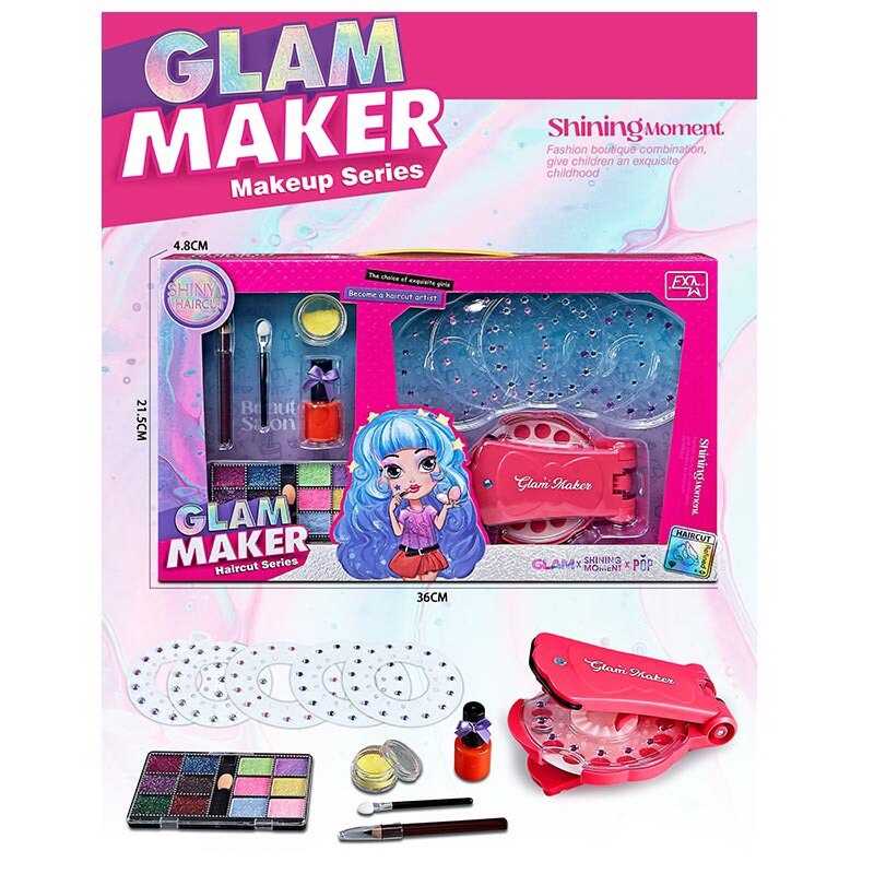 Набір прикрас FX 680-9 (72/2) інструмент для зачісок, стрази, блискітки, косметика, лак, в коробці