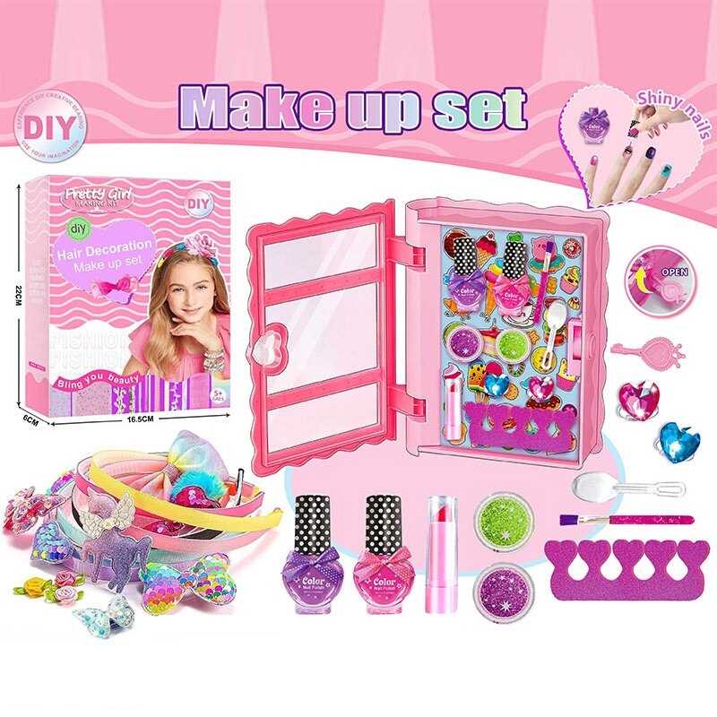 Набір прикрас L 5301 (120/2) скринька, лаки, обручі, помада, в коробці Набір прикрас L 5301 (120/2) скринька, лаки, обручі, помада, в коробці