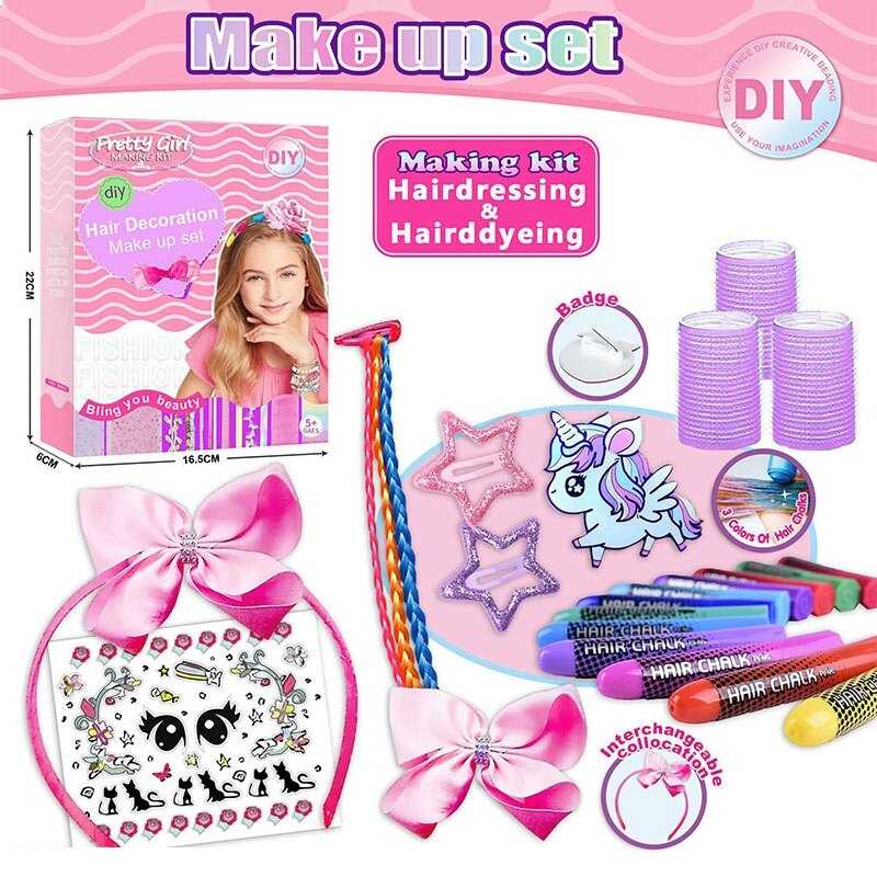 Набір прикрас L 5305 (120/2) 3 олівці з м“якими стрижнями, прикраса для волосся, м“які бігуді, заколки, наліпки, в коробці Набір прикрас L 5305 (120/2) 3 олівці з м“якими стрижнями, прикраса для волосся, м“які бігуді, заколки, наліпки, в коробці