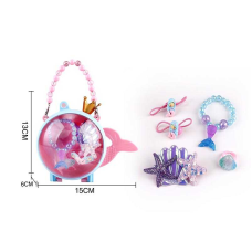 Набір прикрас А 113-7 (160/2) браслет, заколка, каблучка, резинка для волосся, в сумці