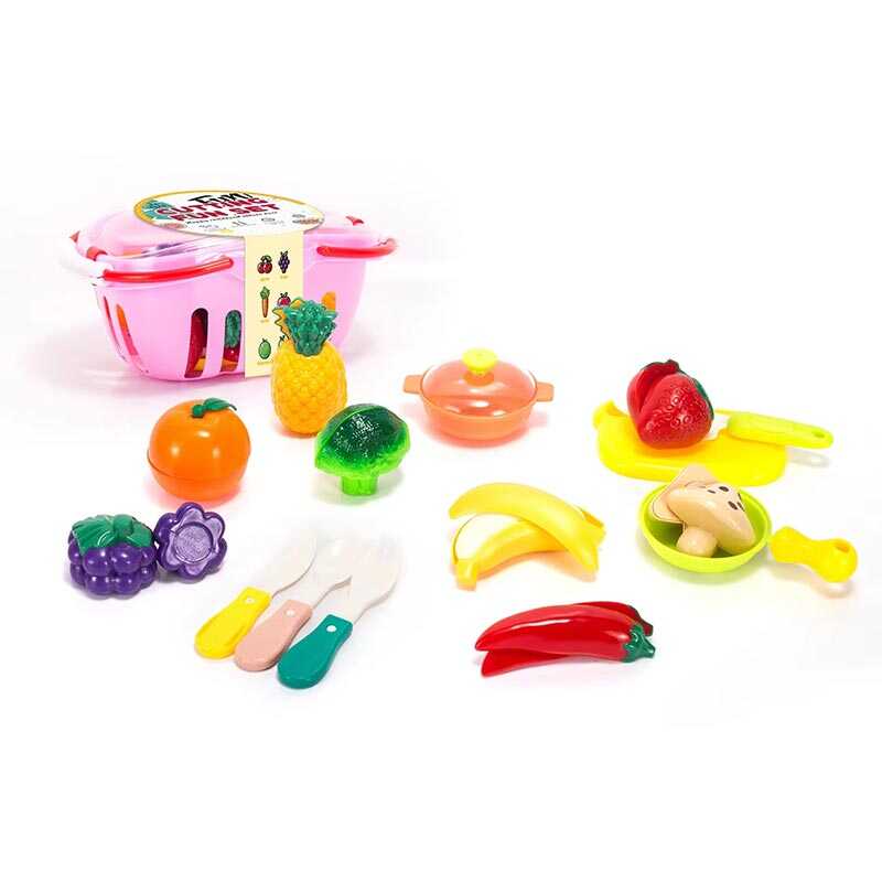 Набір продуктів BC 8010 (64/2) продукти на липучках, посудка, прилади, в кошику Набір продуктів BC 8010 (64/2) продукти на липучках, посудка, прилади, в кошику