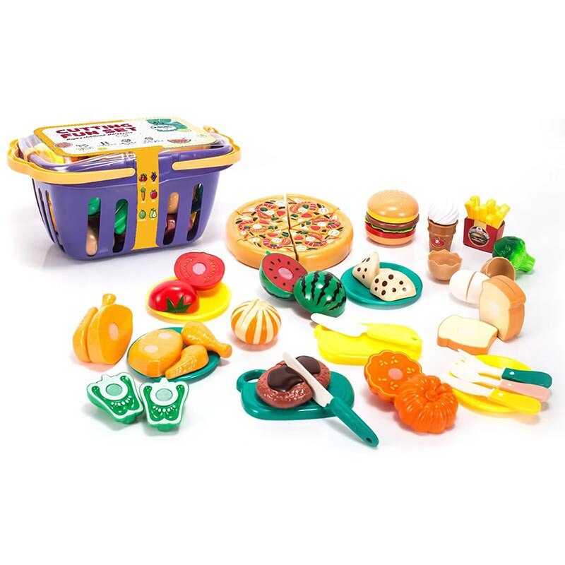 Набір продуктів BC 8015 (24) продукти на липучках, посудка, в кошику