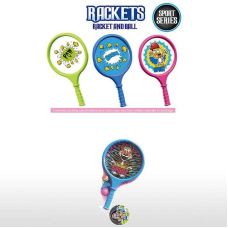 Набір ракеток 9903 A (60) 2 ракетки, пластиковий каркас, волан, м’яч, в сітці, ВИДАЄТЬСЯ МІКС ВИДІВ