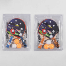 Набір ракеток для пінг-понгу C 44875 (50) “TK Sport“, 2 види, 2шт + 3 кульки + сітка, в слюді