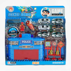 Набір спецтехніки 3389-2 A (48/2) інерційний механізм, 6 машинок, літачок, фігурка героя, інструменти, в коробці