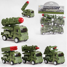 Набір спецтехніки 345-34 A (96/2) “Військова техніка“, інерція, 4 штуки, в пакеті