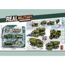 Набір спецтехніки BQ 600-48 (96/2) 4 штуки, військова, інерція, на листі