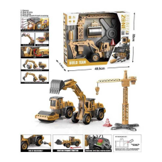 Набір спецтехніки YW 9101 D (18/2) підсвічування, звуки, інерційний механізм, рухливі елементи, інструменти, функціональний кран, в коробці