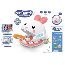 Набір стоматолога 8083 (12) 23 елементи, фігурка голови кролика, муляж щелеп та зубів, рот відкривається, медичні інструменти, аксесуари, рухомі деталі, в коробці