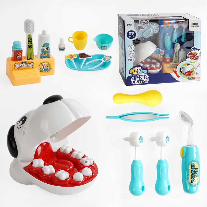 Набір стоматолога 8392 (12) підсвічування, 17 аксесуарів, у коробці