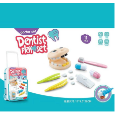 Набір стоматолога QY 853 (48/2) 11 елементів, пацієнт, знімні зуби, щітка, у валізі