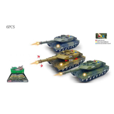 Набір танків 8805 A-2 (12) ЦІНА ЗА 6 ШТУК В БЛОЦІ, на батарейках, інерція, підсвічування, звуки, рухома вежа та дуло, в коробці