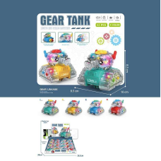 Набір танків HY - 169 (24) світло, інерція, прозорий корпус, рухомі шестерні, ЦІНА ЗА 12 ШТУК В БЛОЦІ