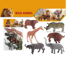 Набір тварин 000-61 G (96/2) 6 диких звірів, в пакеті