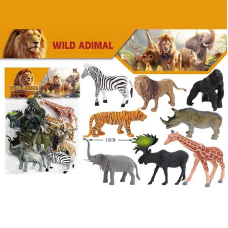 Набір тварин 000-82 G (84/2) 8 диких звірів, в пакеті
