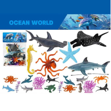 Набір тварин 0412-63 F (96/2) “Океан“, 18 морських тварин, корали, водорості, в пакеті