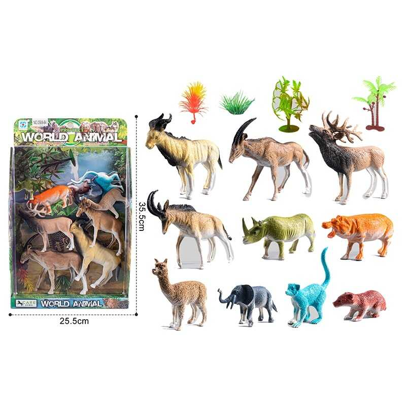Набір тварин 0588-84 (96/2) “Дика природа”, 10 фігурок, аксесуари, в коробці