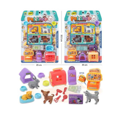 Набір тварин 666-53 (96/2) “Зоомагазин“, 2 види, 4 улюбленця, аксесуари, на листі