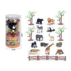 Набір тварин 88-48 (144) “Дикі тварини“, 12 фігурок, декорації, у тубі