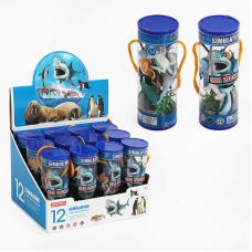 Набір тварин 985 (36/2) “Морський світ“, каміння, водорості, тубус, ЦІНА ЗА 12 ШТУК В БЛОЦІ, в коробці