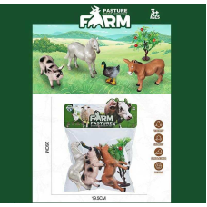 Набір тварин JS 21-3 (80) 4 тварини, дерево, в пакеті