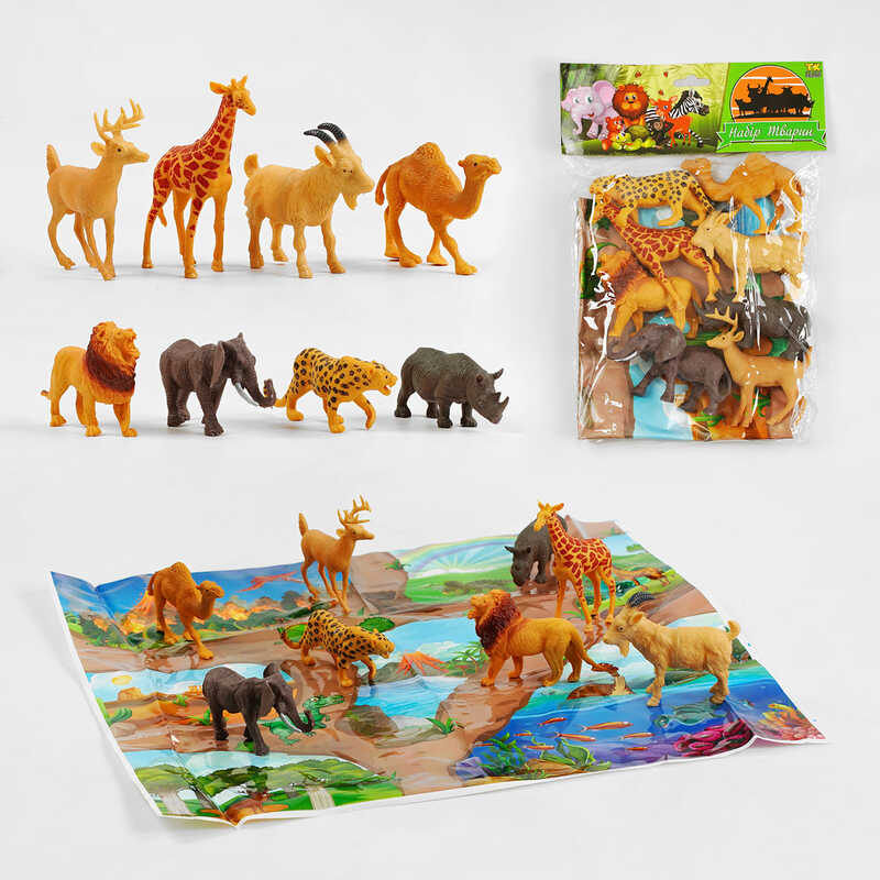 Набір тварин TK - 90334 (168/2) “TK Group“, 8 тварин, ігрове поле, у пакеті