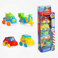 Набір транспорту 1308-19 (96/2) 4 штуки, інерція, в коробці