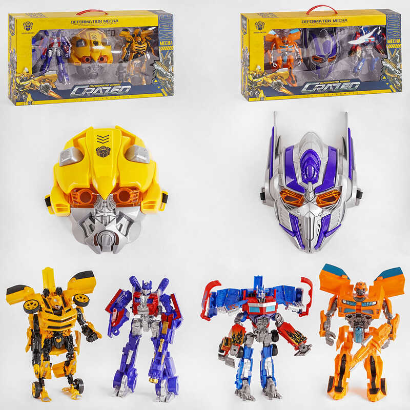 Набір трансформерів W 8839 A (8) 2 види, маска і 2 робота, в коробці Набір трансформерів W 8839 A (8) 2 види, маска і 2 робота, в коробці