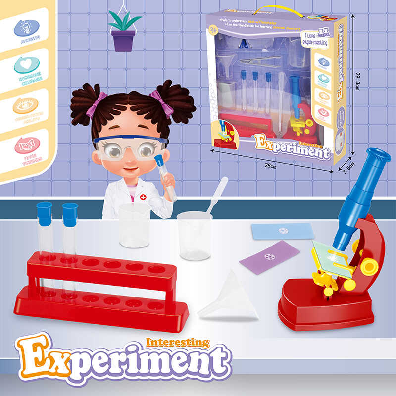 Набір хіміка W 610 (24) пробірки, мірний стаканчик, окуляри, пінцет, лійка, мікроскоп на батарейках, підсвітка, в коробці Набір хіміка W 610 (24) пробірки, мірний стаканчик, окуляри, пінцет, лійка, мікроскоп на батарейках, підсвітка, в коробці