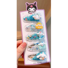 Набір шпильок для волосся C 73140 (1000) ЦІНА ЗА 1 ЛИСТ, герой, 5 штук, в пакеті