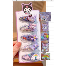 Набір шпильок для волосся C 73141 (1000) ЦІНА ЗА 1 ЛИСТ,  герой, 5 штук, в пакеті