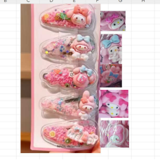 Набір шпильок для волосся C 73143 (1000) ЦІНА ЗА 1 ЛИСТ, герой, 5 штук, в пакеті